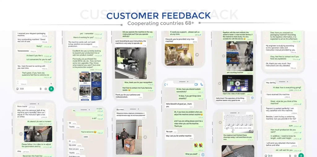 finalwe machinery customer feedback